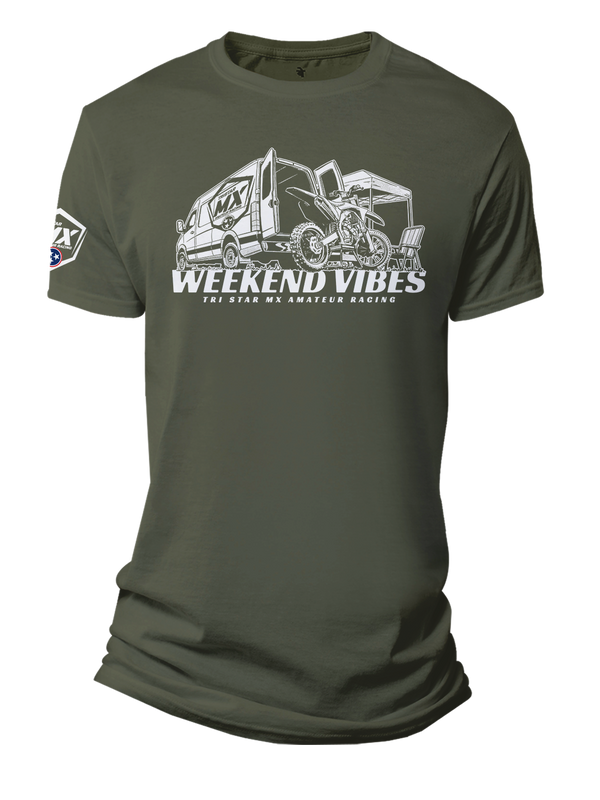 Weekend Vibes Tee - Military Green