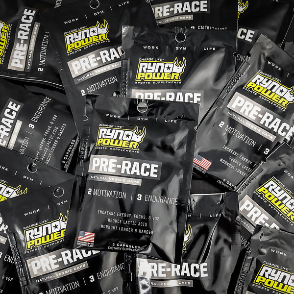 Pre-Race/Pre-Workout & Endurance Supplement Combo Pack/Single Serving (5 Capsules)