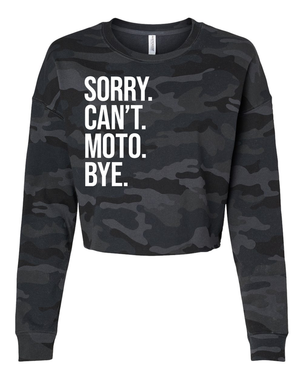Sorry Women's Lightweight Crop Crewneck Sweatshirt