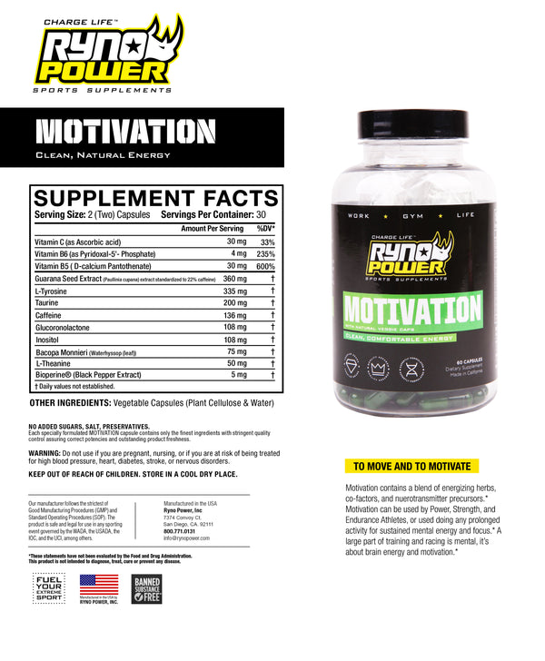 Pre-Race/Pre-Workout & Endurance Supplement Combo Pack/Single Serving (5 Capsules)