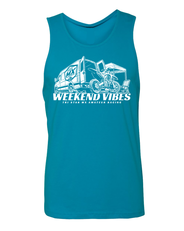 Weekend Vibes Tank - Turquoise