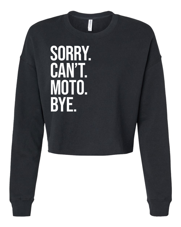 Sorry Women's Lightweight Crop Crewneck Sweatshirt